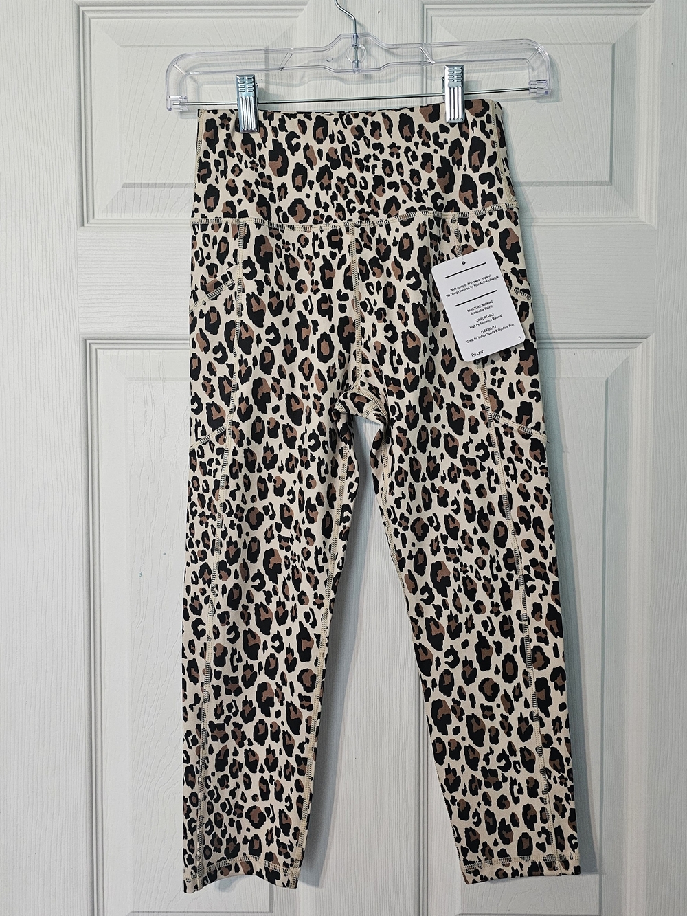 Leopard Print Leggings Capris Brown & Black XS NWT